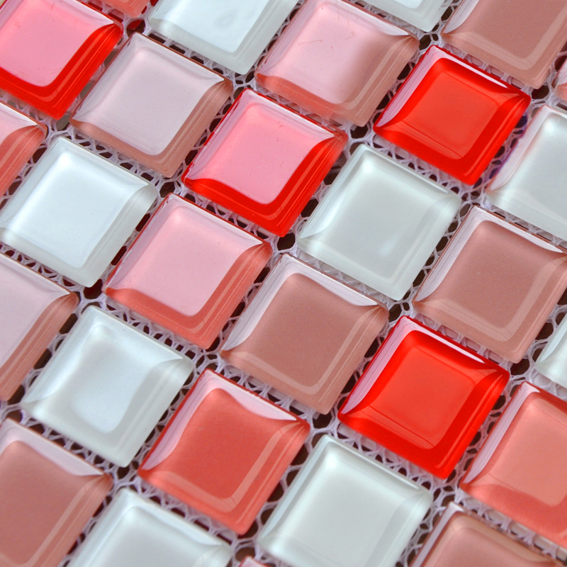 crystal glass tile mosaic tiles wall stickers sheet - ah229
