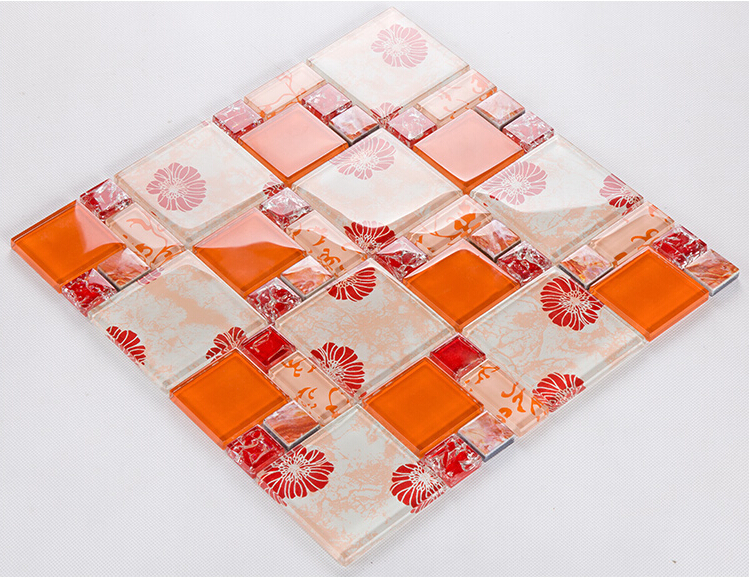 crystal glass tile diamond vitreous mosaic wall tiles 