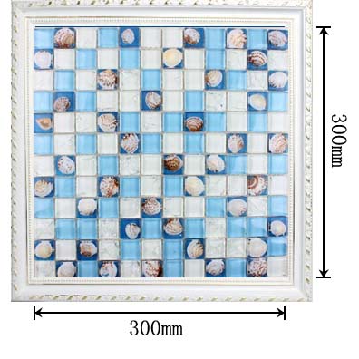dimensions of the crackle glass mosaic shell tile backsplash wall sticers hc132