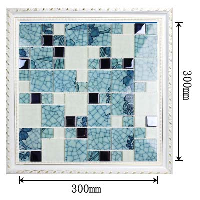 dimensions of the glass mosaic flower art pattern tile backsplash wall stickers blh016