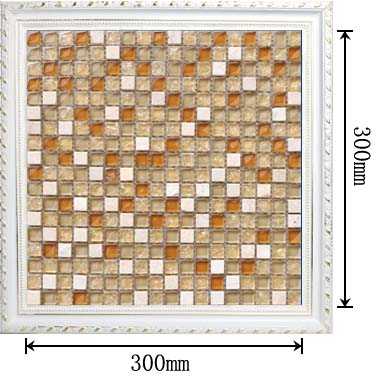 dimensions of crackle mosaic glass tile - stbl305
