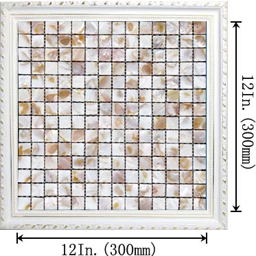 dimensions of fresh water mother of pearl shower tile - st046