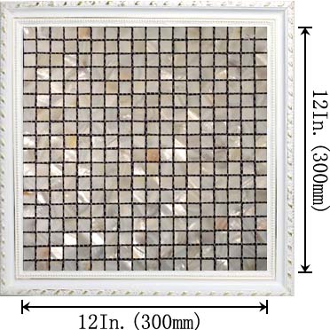 dimensions of fresh water mother of pearl tile - st049