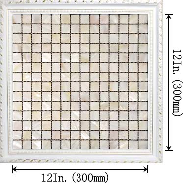 dimensions of mother of pearl shower tile - st047