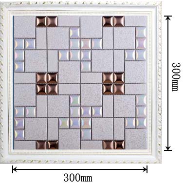 dimensions of porcelain mosaic iridescent tile - hd-299