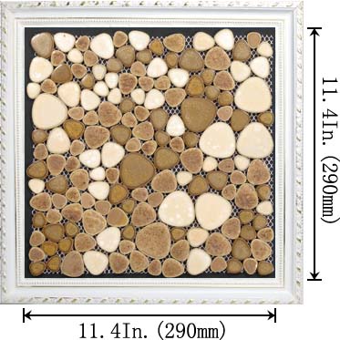dimensions of porcelain pebble tile heart shaped bathroom wall tile backsplash - ppt003
