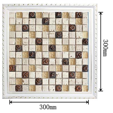 dimensions of stone glass blend mosaic glass tile - nm006