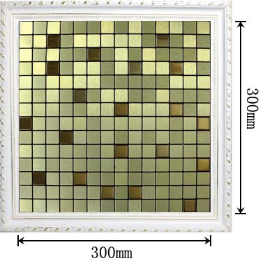 dimensions of the metallic mosaic tile stainless-steel brushed aluminum blend - 9101