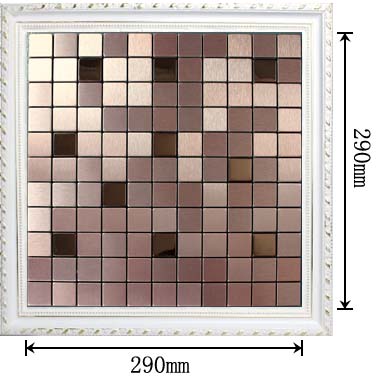 dimensions of the metallic mosaic tile stainless-steel brushed aluminum blend - 9103