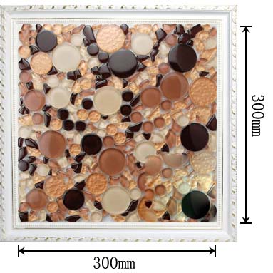 dimensions of the penny round glass mosaic tile backsplash wall sticers - klg006