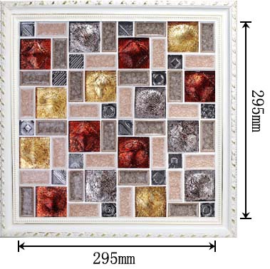 dimensions of the porcelain crack glass blend mosaic tile - kf051