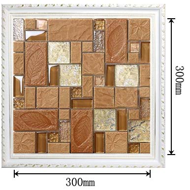 dimensions of the porcelain crystal glass blend mosaic tile - y326