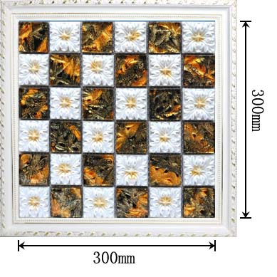 dimensions of the porcelain crack glass blend mosaic tile art design - dh001