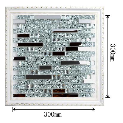 dimensions of the silver 304 stainless steel metal crystal glass moasic tiles diamond art tiles sheet- tws052