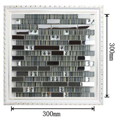 dimensions of the silver 304 stainless steel metal crystal glass moasic tiles diamond art tiles sheet- t006