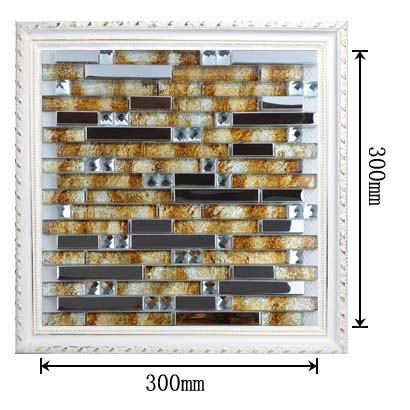 dimensions of the silver 304 stainless steel metal crystal glass moasic tiles diamond sheet- t005