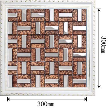 dimensions of the stainless steel metal glass mosaic tile - c38