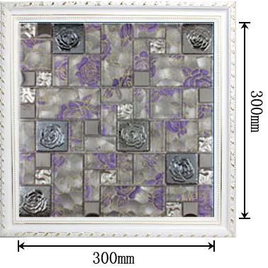 dimensions of the stainless steel metal glass blend mosaic tile - hc-139