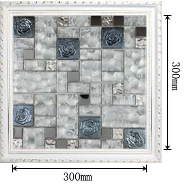 dimensions of the stainless steel metal glass blend mosaic tile - hc-140