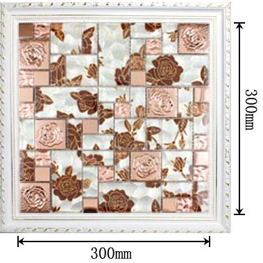 dimensions of the stainless steel metal glass blend mosaic tile - hc-142