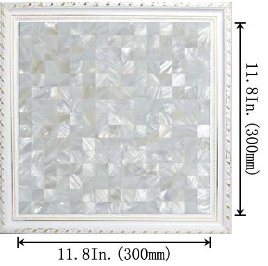 dimensions size of the mother of pearl tile backsplash bathroom wall - st057