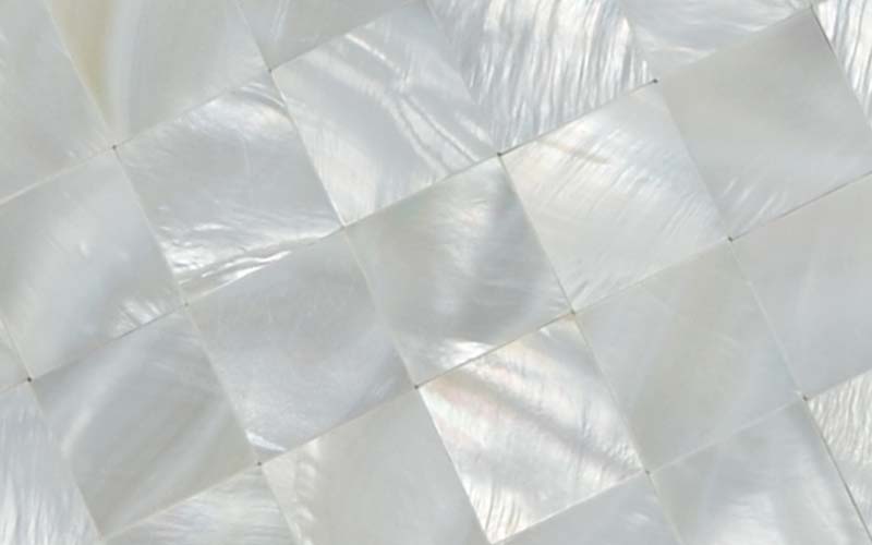 enlarged photo of the mother of pearl tile kitchen design natural white shell tiles - st058