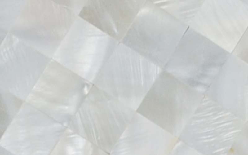 enlarged photo of the mother of pearl tile natural white shell tiles - st057