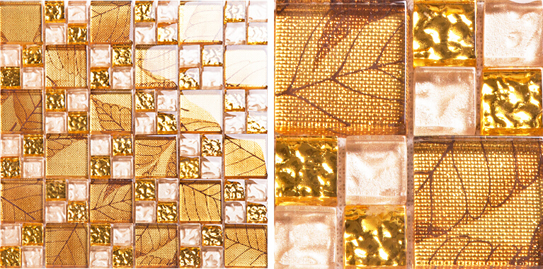 crystal glass tile glazed vitreous mosaic wall tiles 