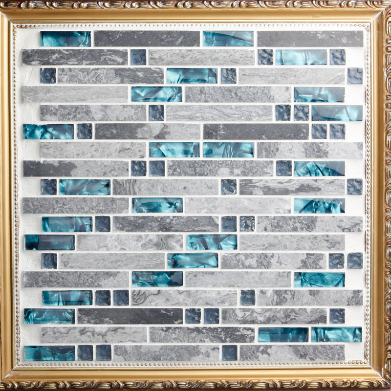 Wholesale Grey Stone With Crystal Glass Mosaic Tile Sheet Grey Stone with Crystal Glass Mosaic Tile Backsplash of Wall Stickers Washroom Bedroom Kitchen 9805 ... - Wholesale Grey Stone With Crystal Glass Mosaic Tile Sheet