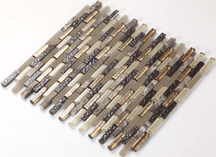 Whole Stone With Frosted Crystal Mosaic Tile Sheet Backsplash Of Enlarged Photos Of The Metal Gl Mosaic Tile