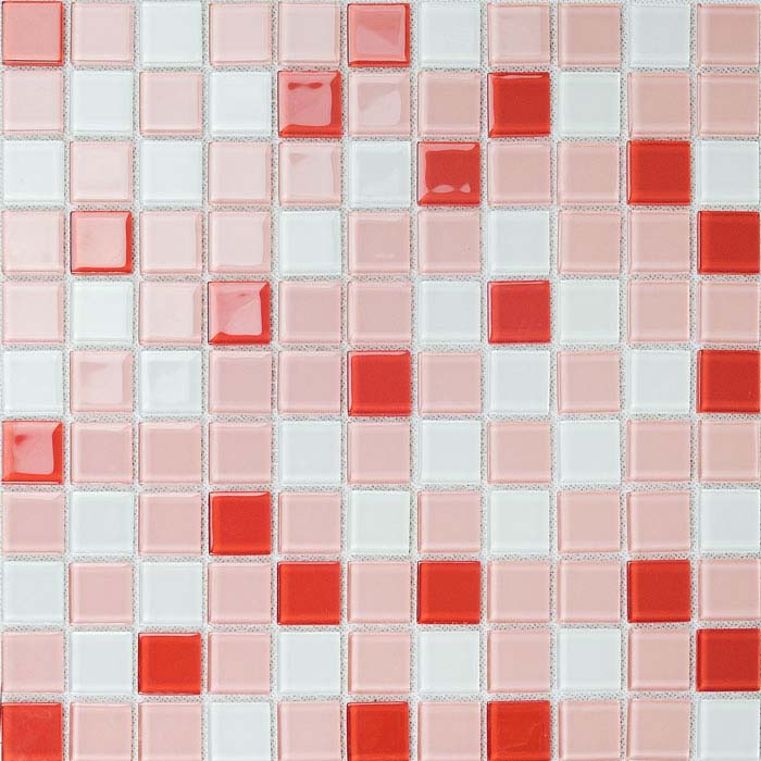 front side of the crystal glass mosaic tile for swimming pool - hp75