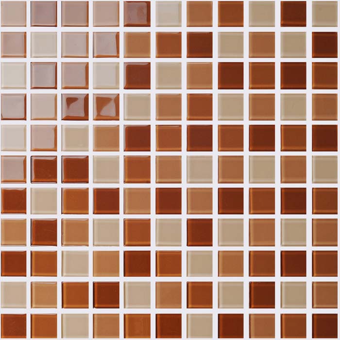 front side of the crystal glass mosaic tile for swimming pool - hp91