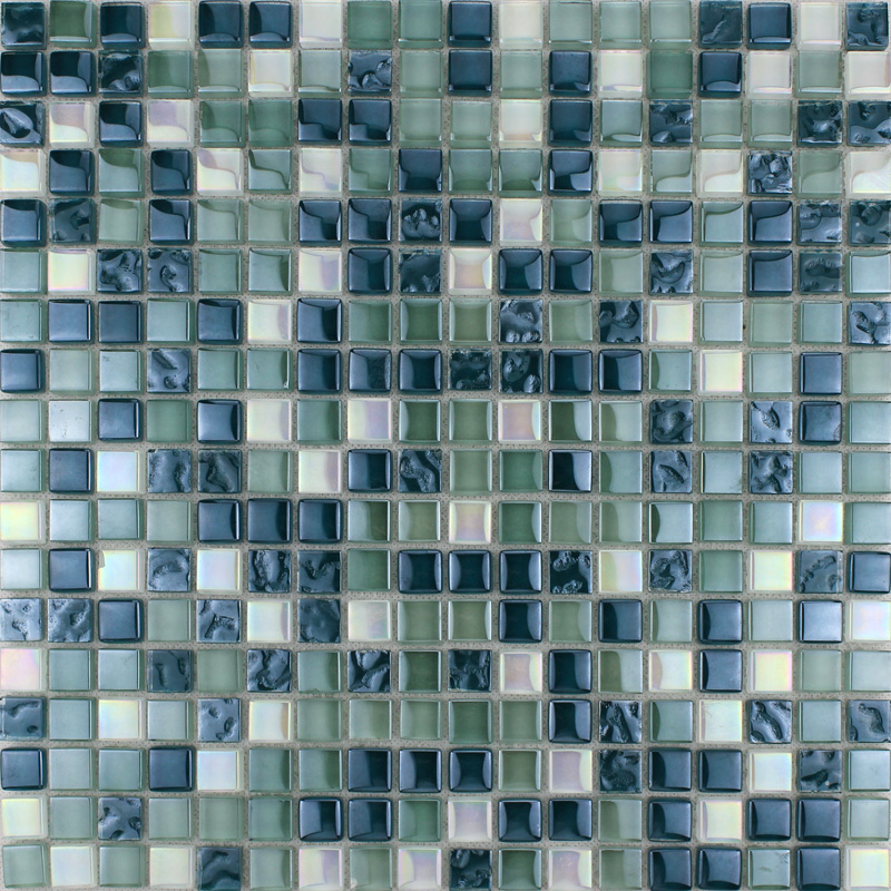 front of crystal glass tile plated mosaic wall tiles - t309