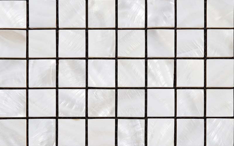 front side of mother of pearl shell mosaic tile - st033