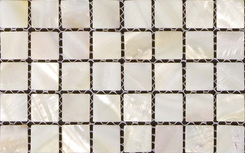 front side of mother of pearl shell mosaic  tile - st047