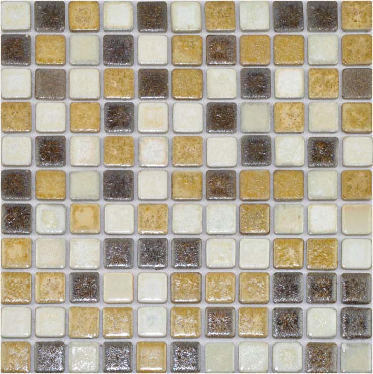 front side of porcelain mosaic  pool tile - TC-2509TM