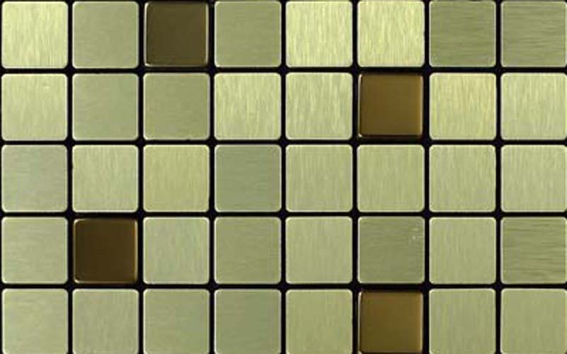 front side of the metal tile stainless steel aluminum blend - 9101