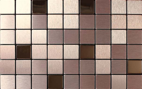 front side of the metal tile stainless steel aluminum blend - 9103