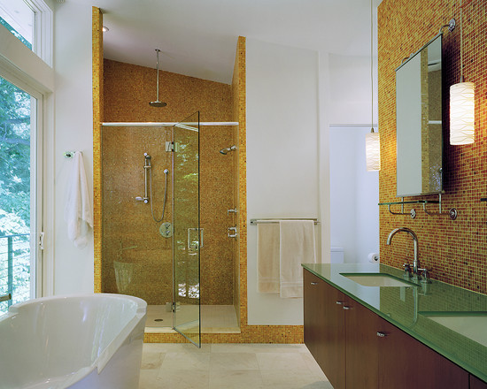 glass mosaic tile crystal backsplash bathroom wall tiles-shower - mosa22