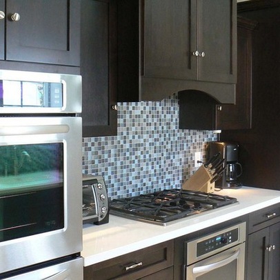 glass mosaic tile crystal backsplash kitchen wall tiles-stickers- 10100