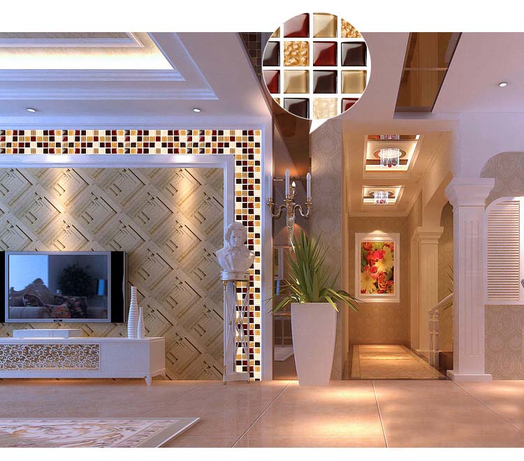 glass mosaic tile crystal backsplash wall tiles - b319