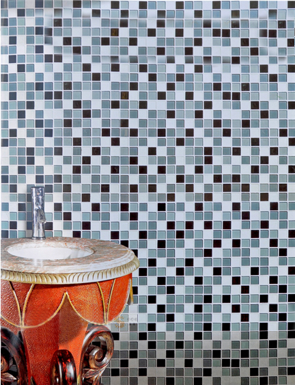 glass mosaic tile crystal backsplash washroom wall tiles - hbh01