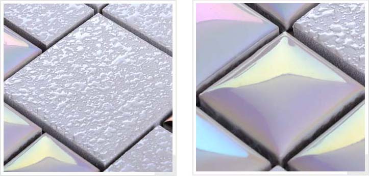 mesh mounted, smooth glaze iridescent - hd-299