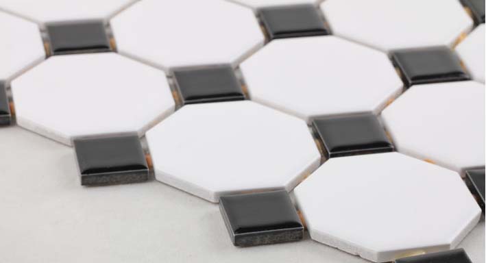 glazed porcelain mosaic floor tile details - hb-680