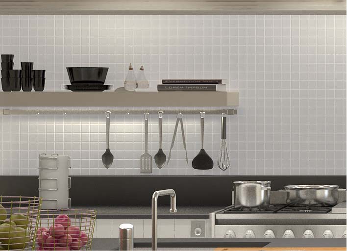 glazed porcelain tiles kitchen backsplash - hb-656