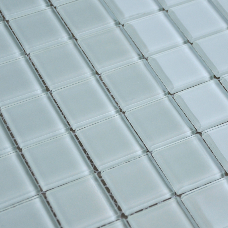 grey crystal glass mosaic wall tiles stickers - sjb001