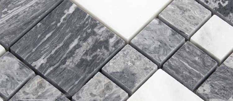 grey stone glass mosaic tile wall sticker - t046