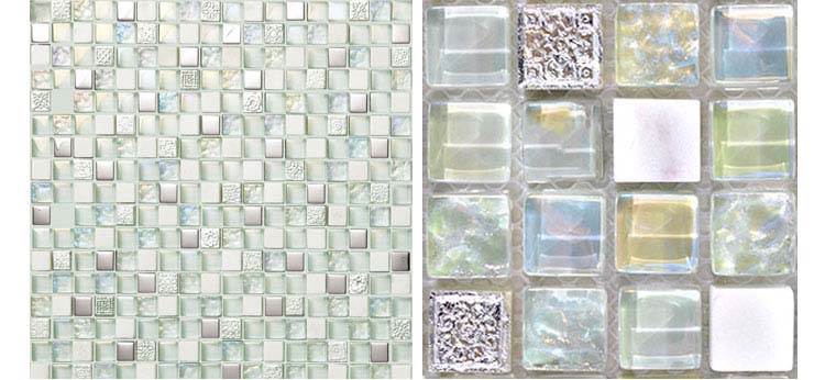 iridescent glass mosaic tile - hm0007