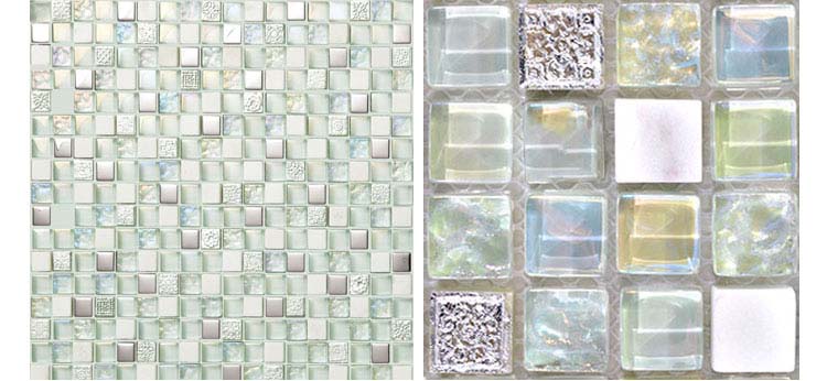 iridescent glass mosaic tile - hm0007
