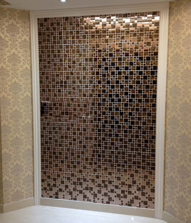 metal glass mosaic tile wall stickers - kls033